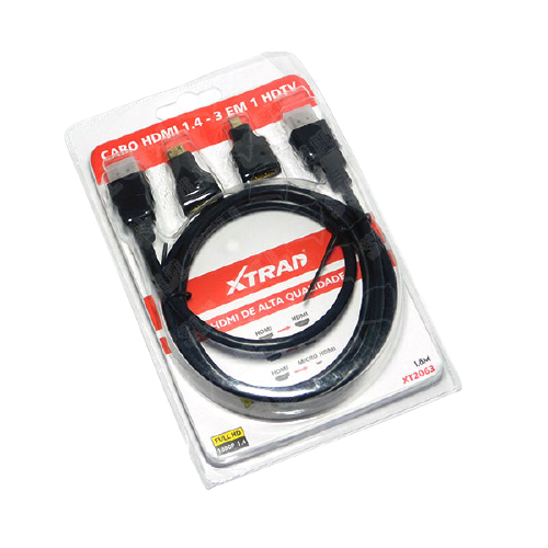  - Adaptadores  - XTRAD    Cod. ADAPTADOR MINI HDMI 1.4 MINI XT2063 